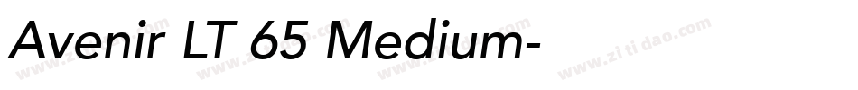 Avenir LT 65 Medium字体转换